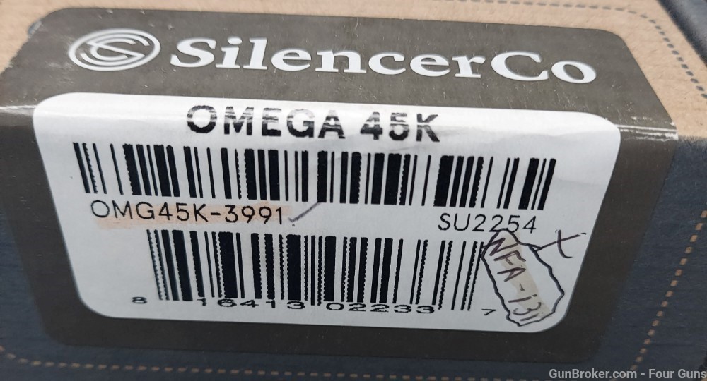 Silencerco Omega 45K .45ACP 6" Suppressor (SU2254)-img-3