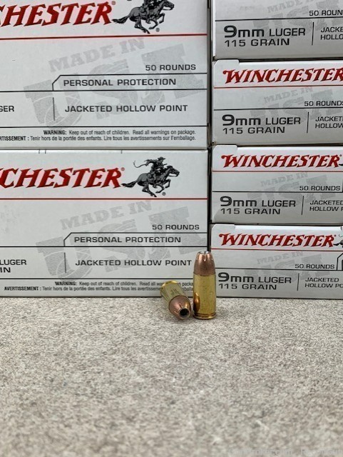 50 Winchester Ammo USA9JHP USA 9mm 115 gr JHP-img-0