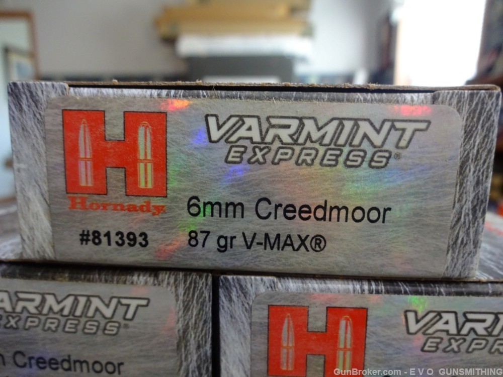 Hornady Varmint Express 6mm Creedmoor 87 gr Hornady V-Max 81393  100 ROUNDS-img-1