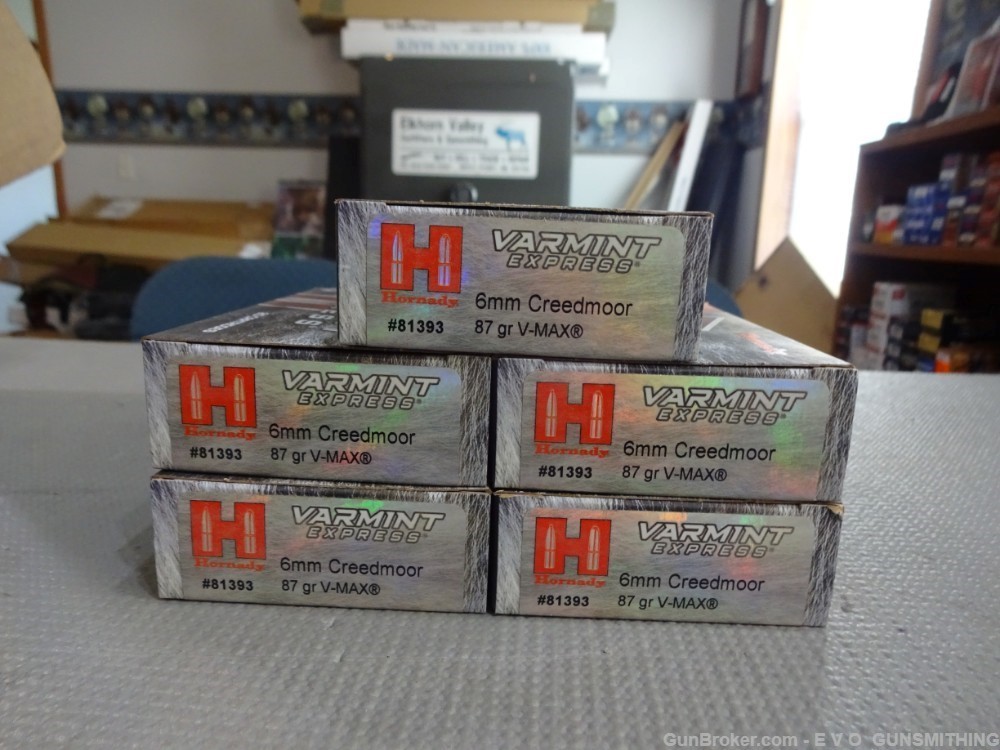 Hornady Varmint Express 6mm Creedmoor 87 gr Hornady V-Max 81393  100 ROUNDS-img-0