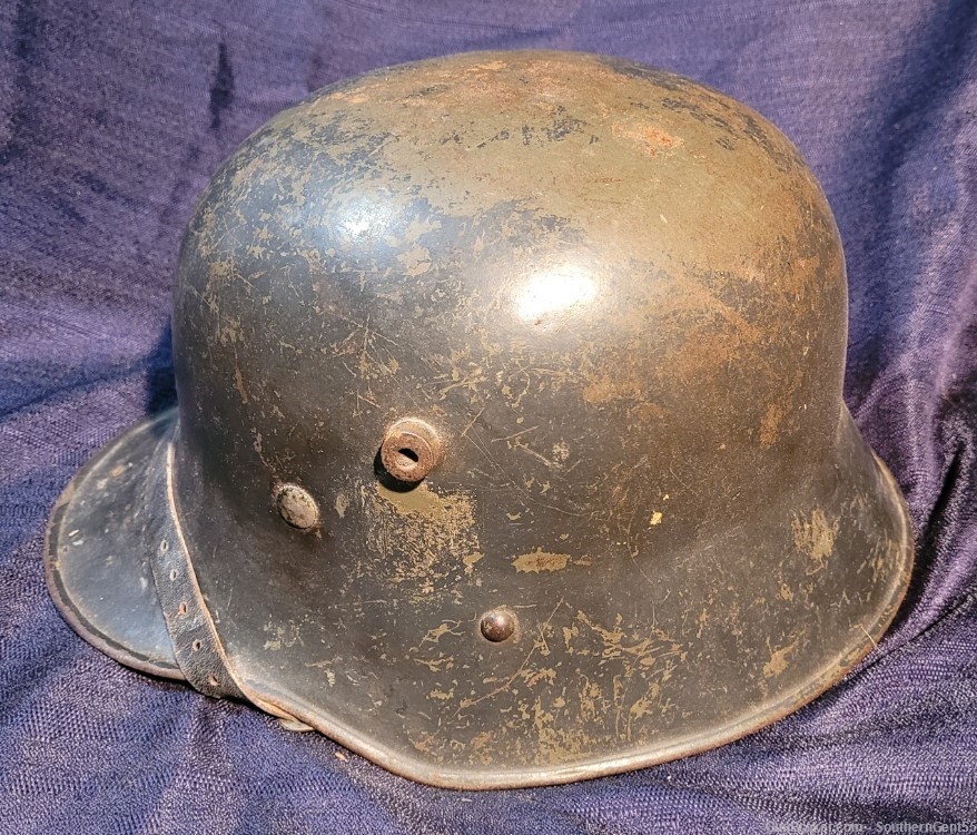 WW2 German M16 Transitional Army Double Decal Helmet Original -img-1