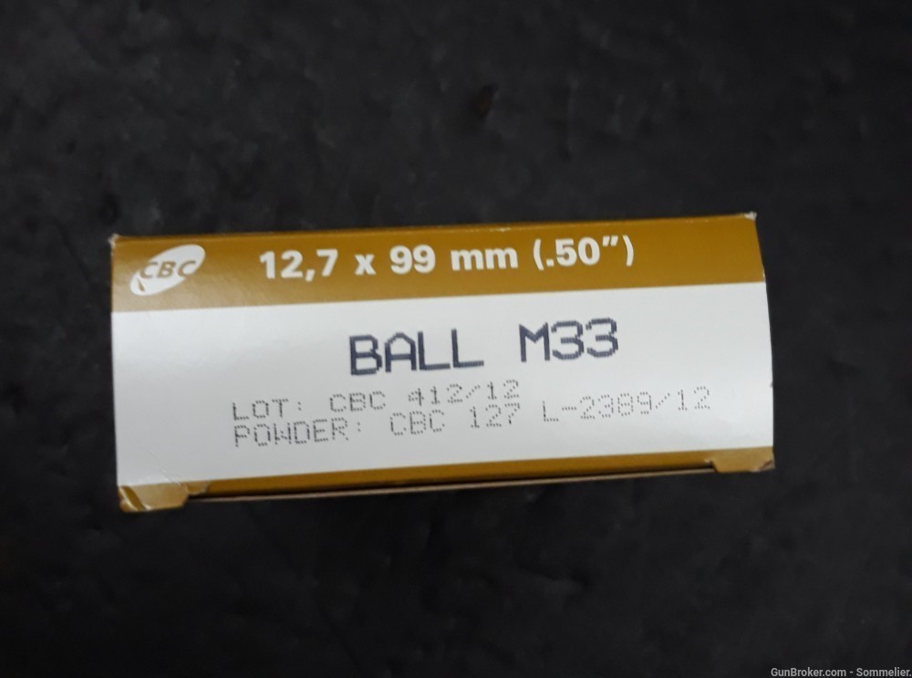 Barrett CBC .50 BMG M33 Ball 660gr 661gr-img-2