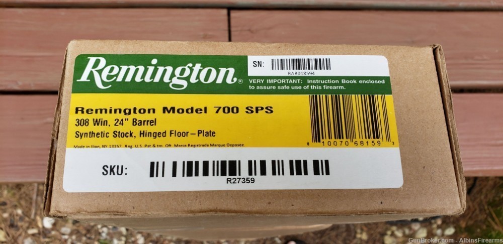 Remington Mod 700 SPS, B/A Rifle, 308 Win, 24" Barrel, NOS-img-4