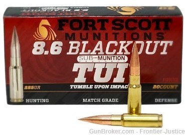 Fort Scott Munitions 8.6 BLK 285gr TUI Subsonic 20rd Box-img-0