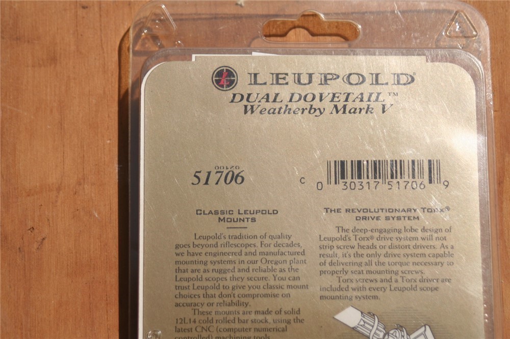 Leupold double dovetail scope bases 51706 Weatherby Mkl V matte-img-1