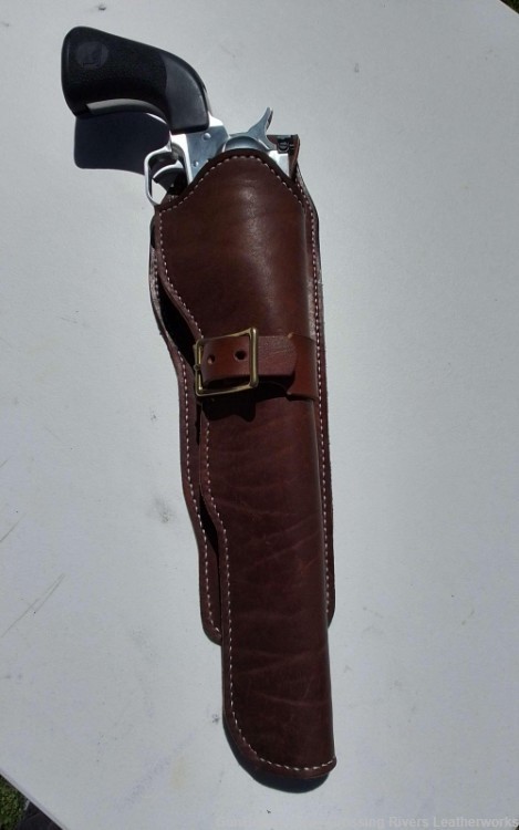 Custom Magnum Research BFR gun belt with holster, made to order.-img-8