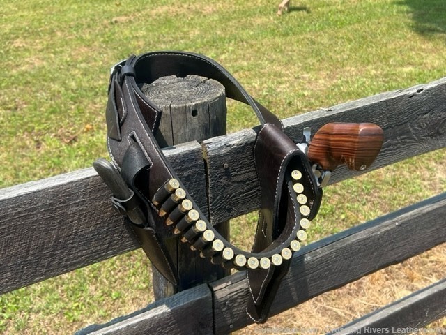 Custom Magnum Research BFR gun belt with holster, made to order.-img-1