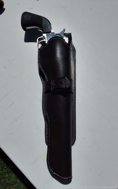Custom Magnum Research BFR gun belt with holster, made to order.-img-7