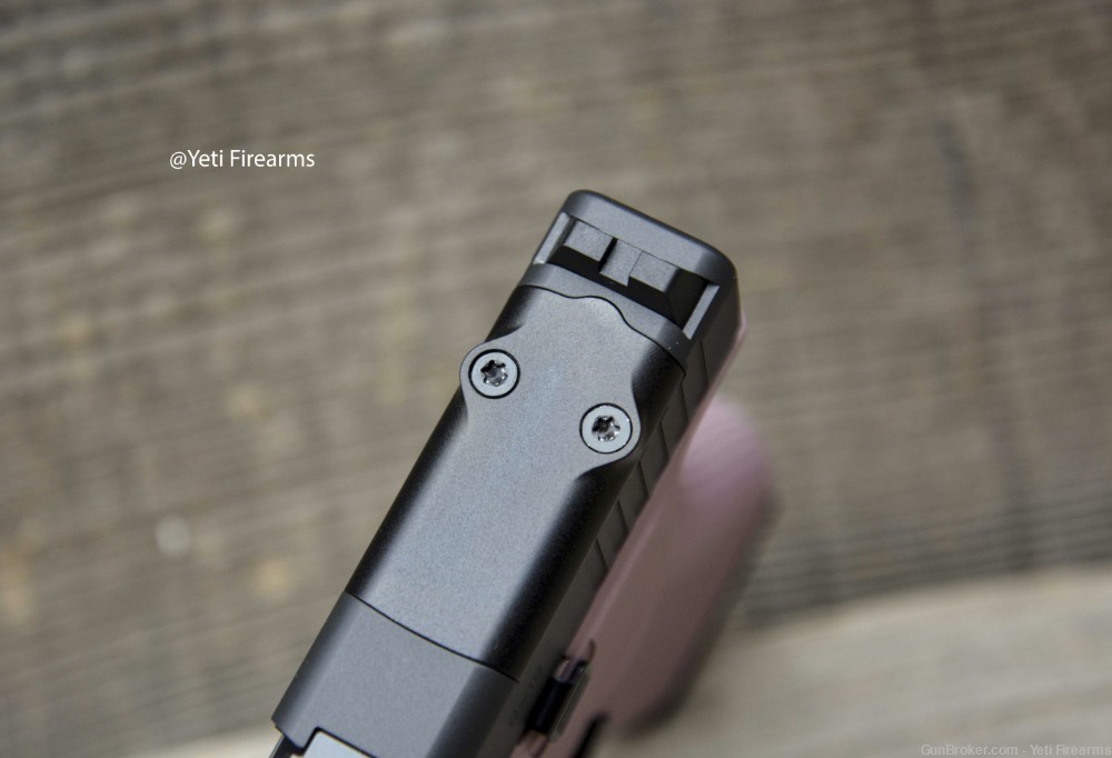 Glock 43X MOS 9mm Champagne Pink Cerakote No CC Fee 10rnd G43X Optic Ready -img-9