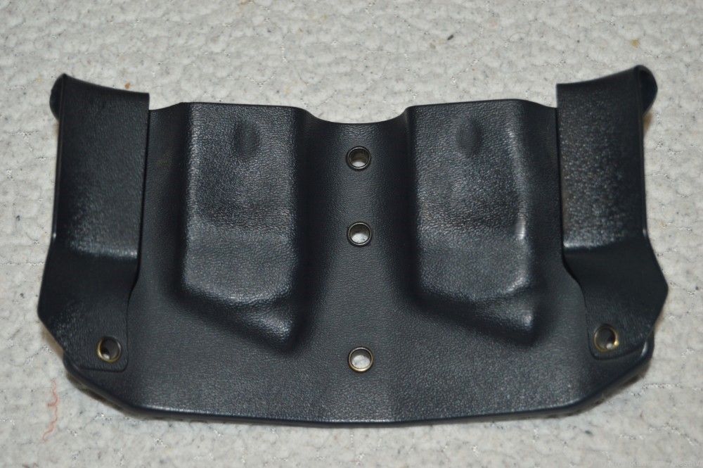 CUSTOM Kydex GLOCK 45 & 10mm Open Top SECURE Double Magazine Pouch-img-1