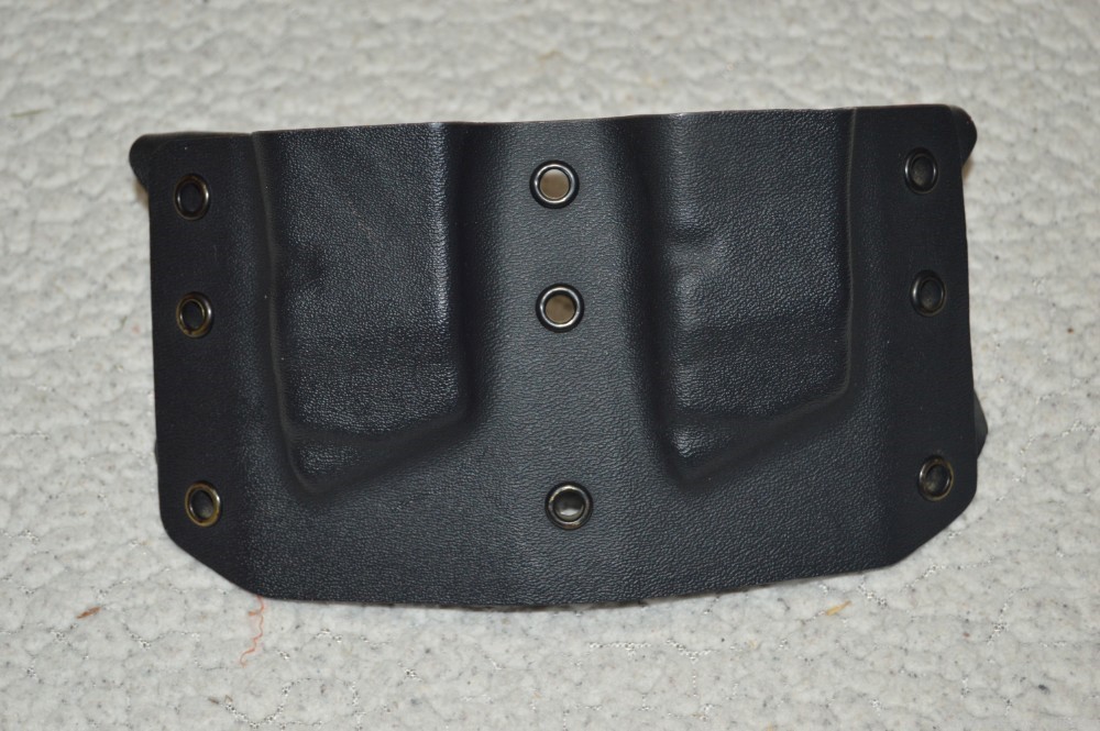 CUSTOM Kydex GLOCK 45 & 10mm Open Top SECURE Double Magazine Pouch-img-0