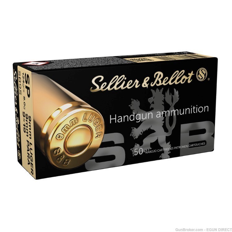 Sellier & Bellot Pistol 9mm 124gr Soft Point - 50rd-img-0