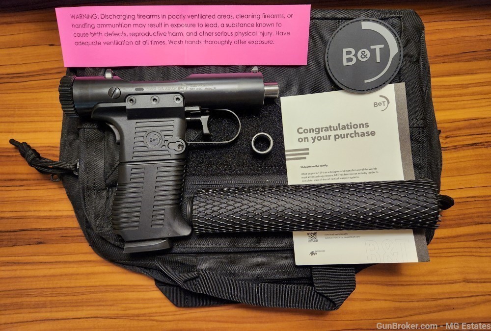 B&T Station-Six 45 Welrod Suppressed Bolt-Action Pistol - Like VP9-img-0