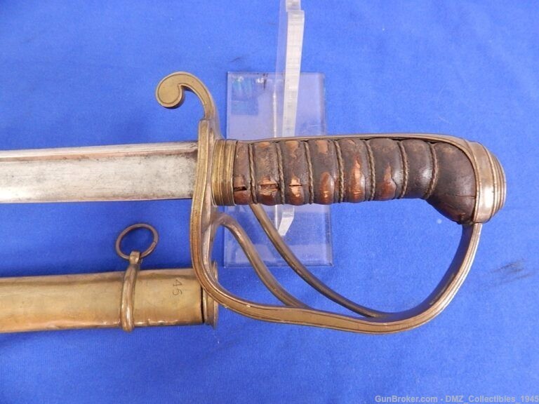 1834 US Dragoons Marked Massachusetts Contract Sword with Scabbard-img-7