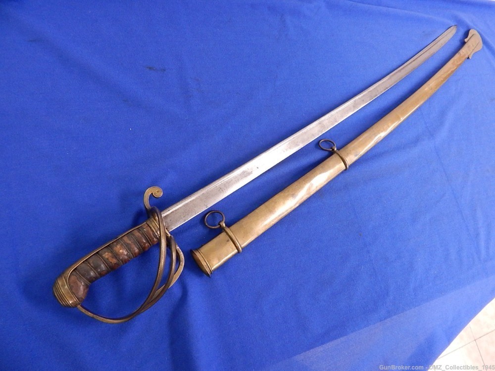 1834 US Dragoons Marked Massachusetts Contract Sword with Scabbard-img-0