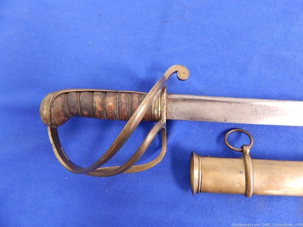 1834 US Dragoons Marked Massachusetts Contract Sword with Scabbard-img-1