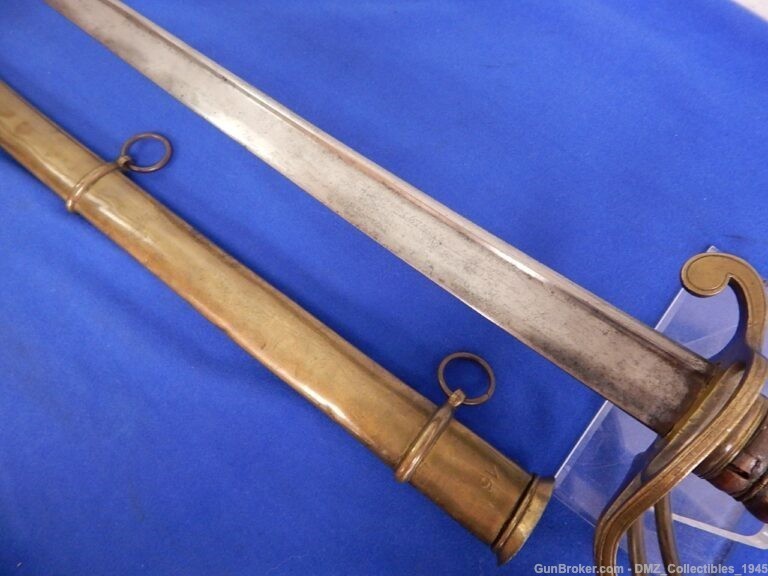 1834 US Dragoons Marked Massachusetts Contract Sword with Scabbard-img-8