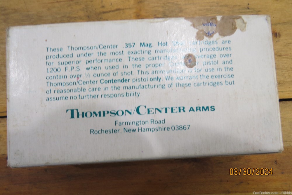 Thompson Center Contender HOT SHOT ammo 357 Mag  #6 shot 20 rounds-img-5
