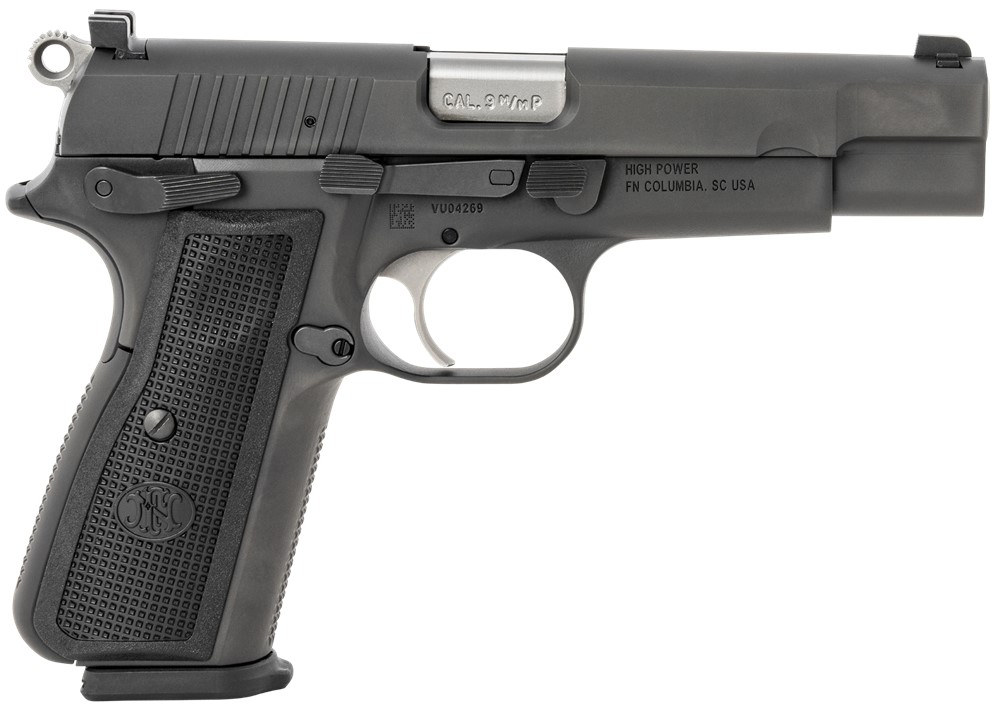 FN HIGH POWER, 9mm, 4.7 Barrel, 17+1 Capacity, Manual Safety, Black Overall-img-0
