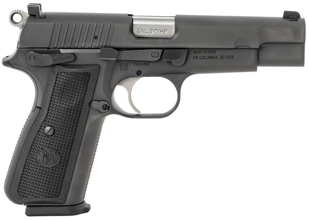FN HIGH POWER, 9mm, 4.7 Barrel, 17+1 Capacity, Manual Safety, Black Overall-img-1