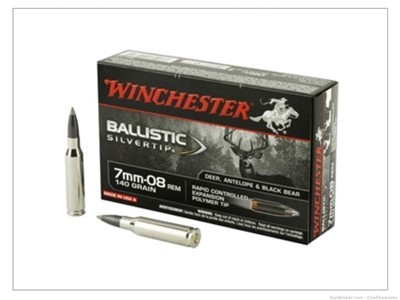 7mm-08 REM Winchester ballistic silvertip 140 Grain 20 round boxesNo CC Fee