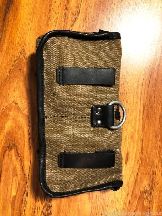 WWII GERMAN G43 K43 GREEN CANVAS AMMO POUCH REPRODUCTION-img-3
