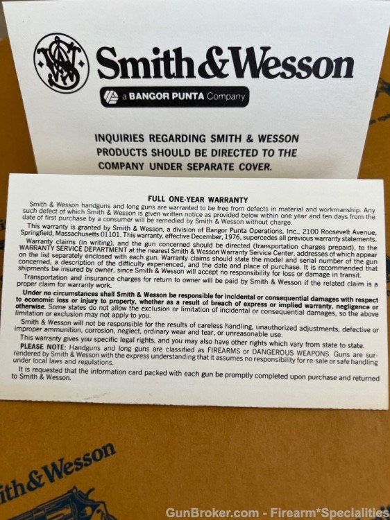 SMITH AND WESSON MODEL 586 REVOLVER FACTORY DOCUMENTS-img-12