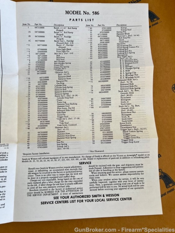 SMITH AND WESSON MODEL 586 REVOLVER FACTORY DOCUMENTS-img-4