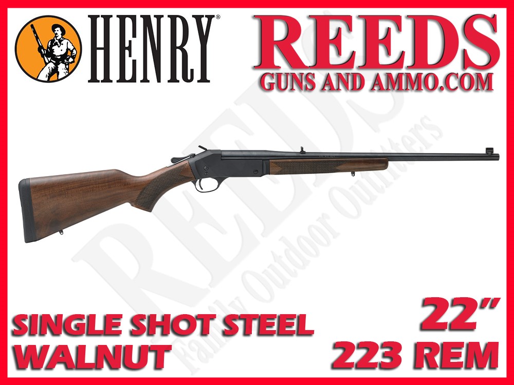 Henry Single Shot Rifle Steel Walnut 223 Rem 22in H015-223-img-0