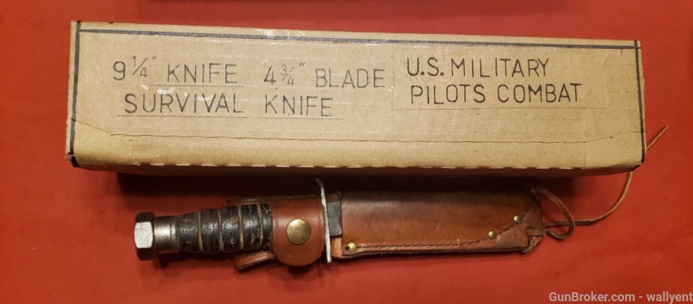Camillus NY US Military Knife Pilot Survival Original fixed leather sheath -img-1