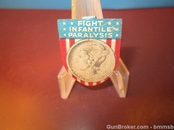 1940's March of Dimes Fight Infantile Paralsis pin-img-1