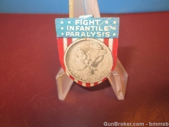 1940's March of Dimes Fight Infantile Paralsis pin-img-0