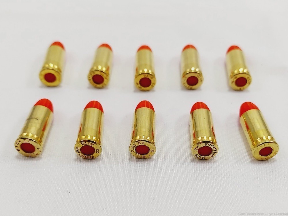 32 ACP Brass Snap caps / Dummy Training Rounds - Set of 10 - Red-img-3