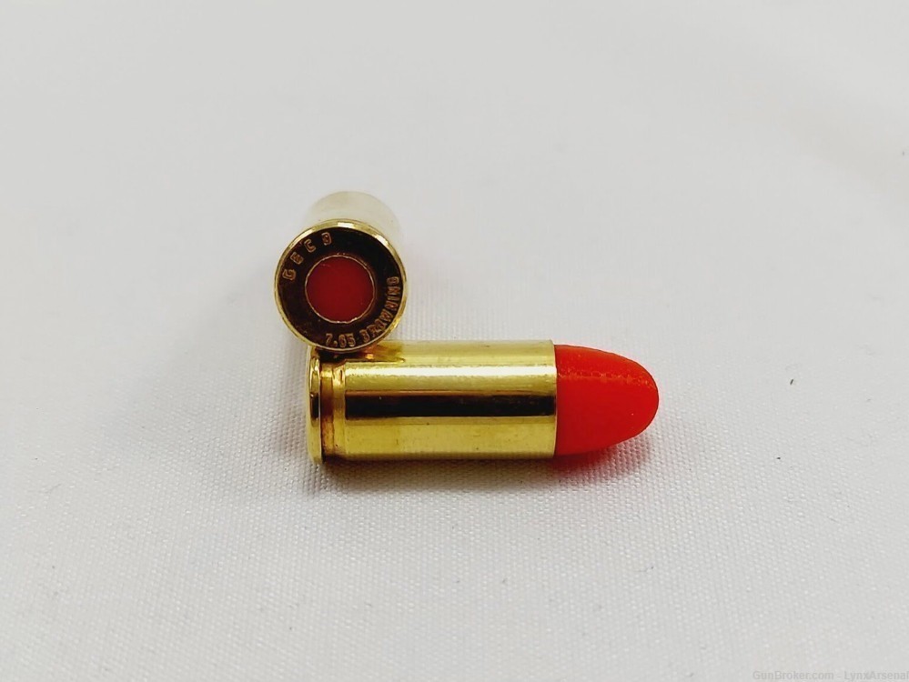 32 ACP Brass Snap caps / Dummy Training Rounds - Set of 10 - Red-img-1
