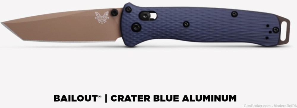 Benchmade Bailout Crater Blue Aluminum Tanto NEW in TELFORD PA-img-3