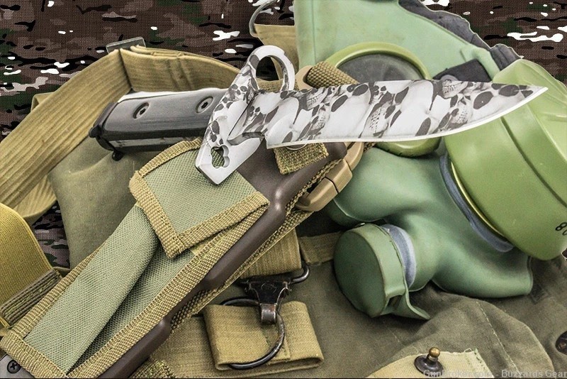 Heavy Duty Shadow Ops AR-15 Bayonet Undead Skull - Grey-img-2