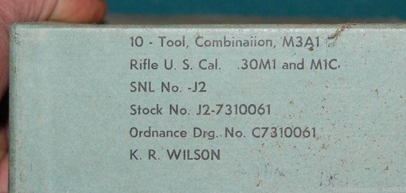 30M1 & M1C Garand Rifle M3A1 Combination Tool w/ Chamber Brush in Grease -img-1