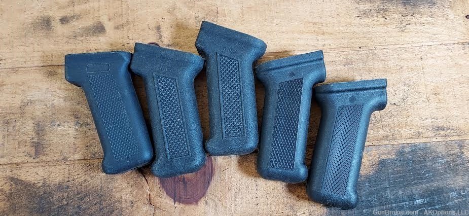 Group of 5 Black USA made AK pistol grips - 5 Pieces Included-img-0
