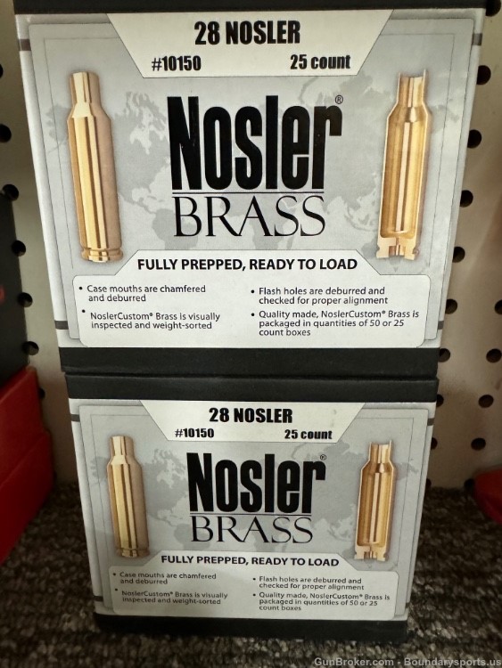 Nosler 28 Brass new 50 rounds-img-0
