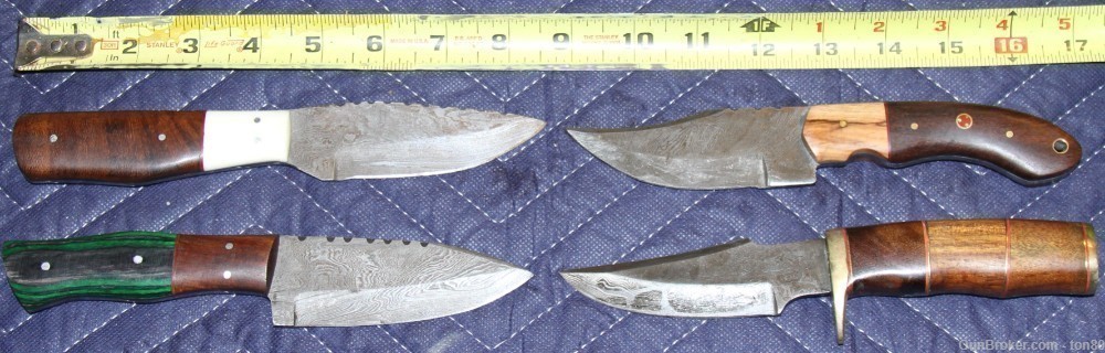 4 HANDMADE CUSTOM KNIVES DAMASCUS STEEL #191-img-0