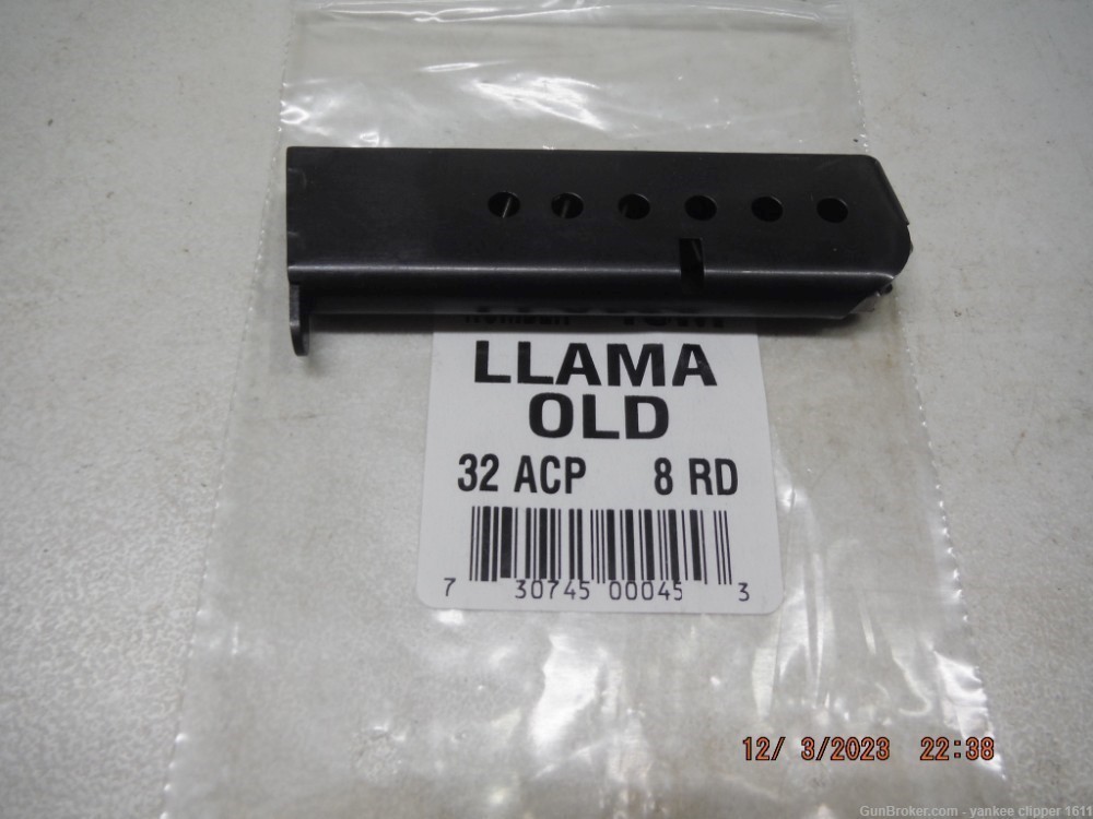 Llama 32 ACP 8Rd Magazine Old Model 1 & 10 Narrow base-img-0