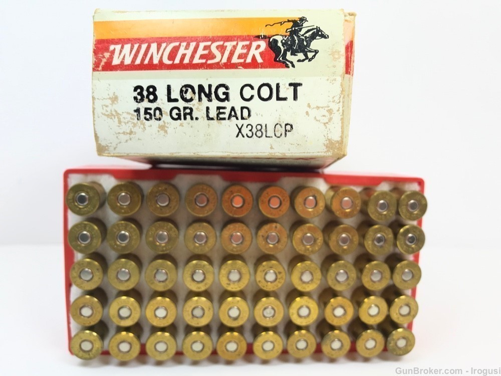 1985 Winchester Super X .38 Long Colt 150 Gr Lead FULL BOX 50 Rounds 890-PX-img-0