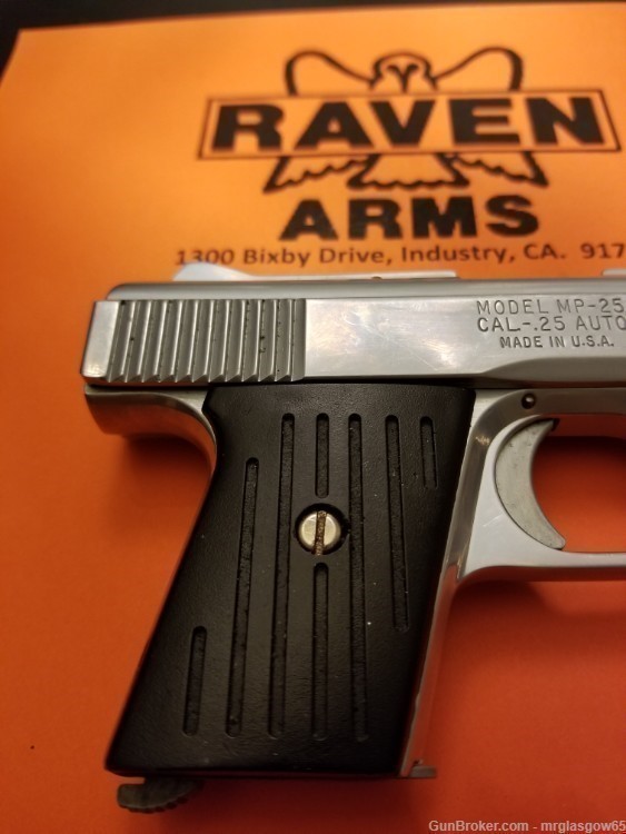 Raven / Phoenix Arms MP25, MP-25, P25, P-25 Black Grooved Grips (Sliding Sa-img-4