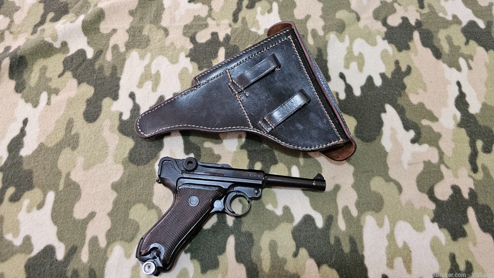 Mauser S/42 Luger 1939 VOPO Matching W/ Koffer-U Police Holster 9mm-img-1