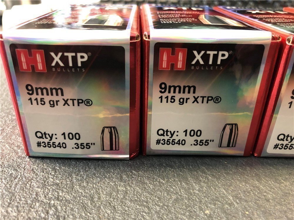 500 pieces of Hornady 9mm 115 grain XTP BULLETS ONLY! $25 Shipping-img-1