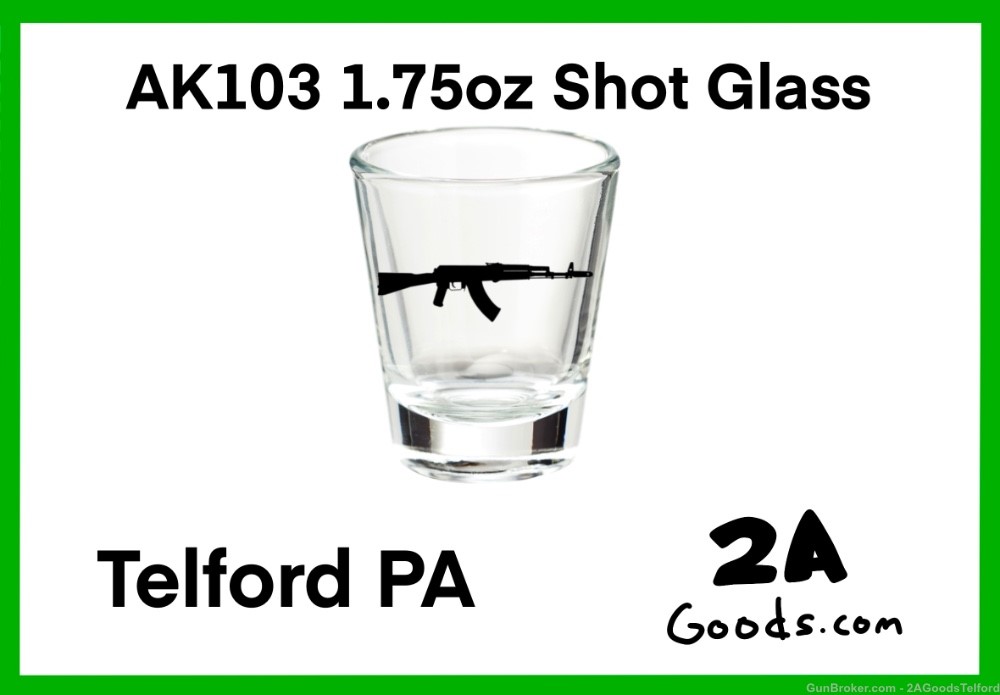 Saiga SGL20 SGL21 Izmhash AK103 AK47 7.62x39 7.62 1.75oz Shot Glass-img-0
