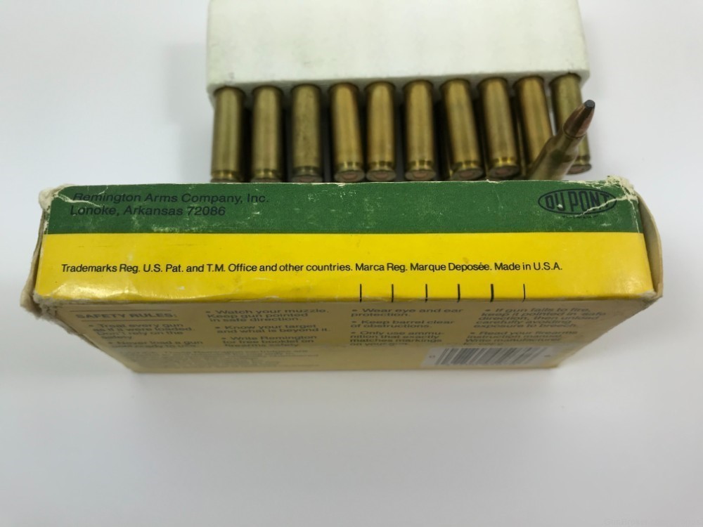 1974-84 Remington .222 Rem Mag 55 Gr Ptd Soft Pt FULL Vintage Box 1157-NR-img-4