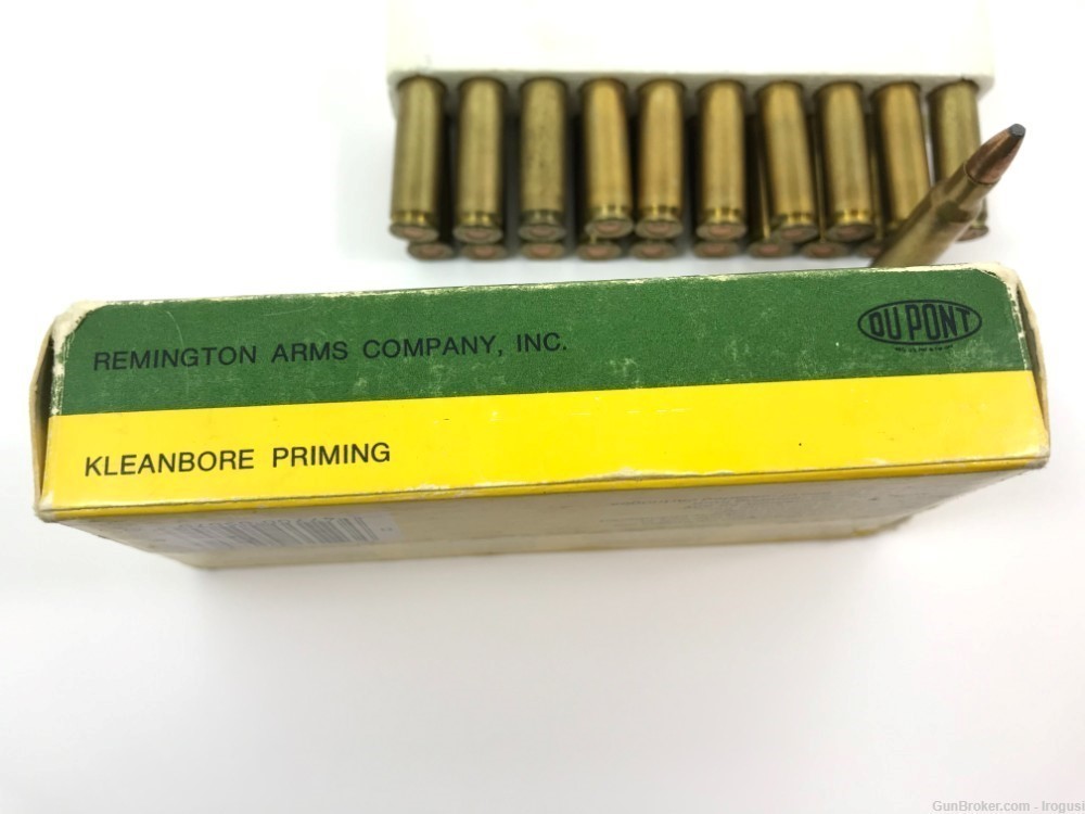 1974-84 Remington .222 Rem Mag 55 Gr Ptd Soft Pt FULL Vintage Box 1157-NR-img-2