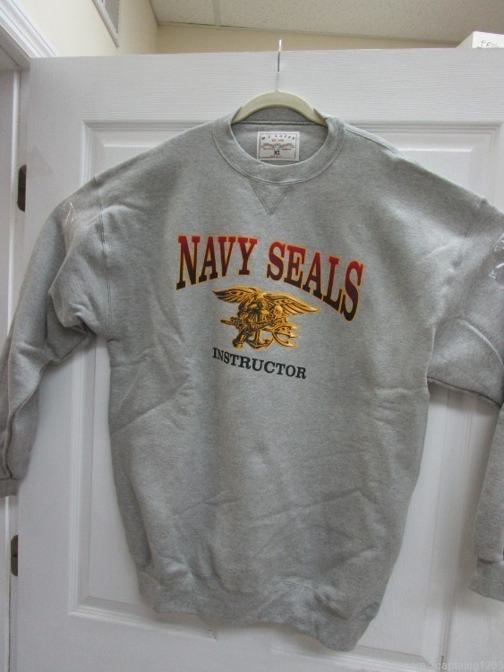 US Navy SEAL Instructor Sweatshirt-XL (Gray) M.J. Soffee-img-1