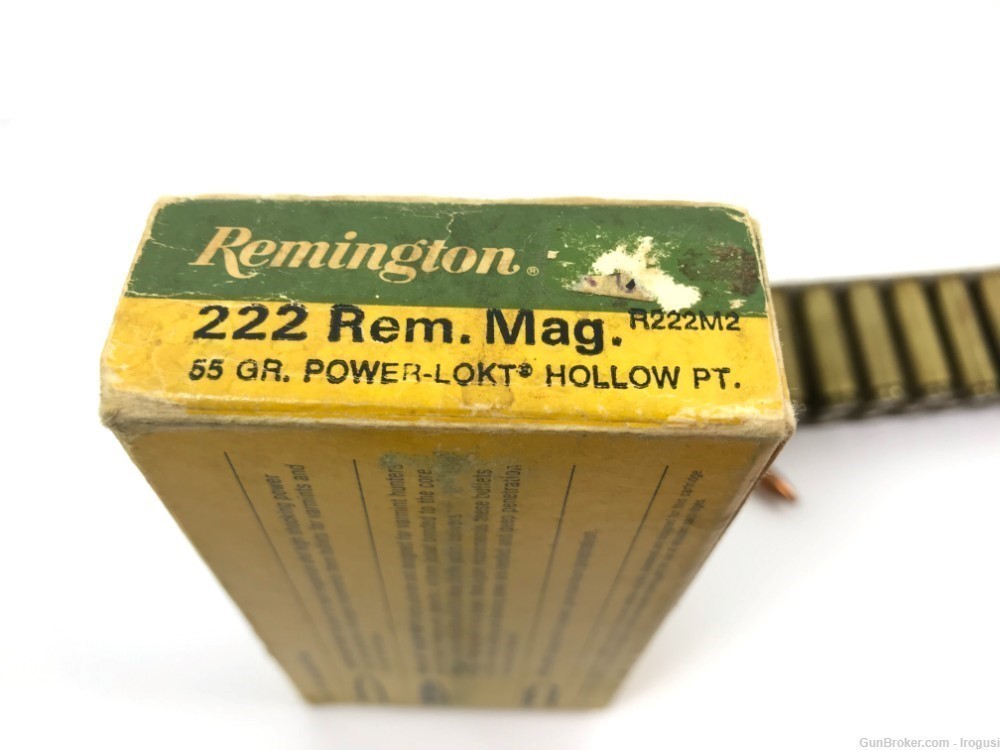 1974-84 Remington .222 Rem Mag 55 Gr Hollow PT 16 Rnd Vintage Box 1158-NX-img-4